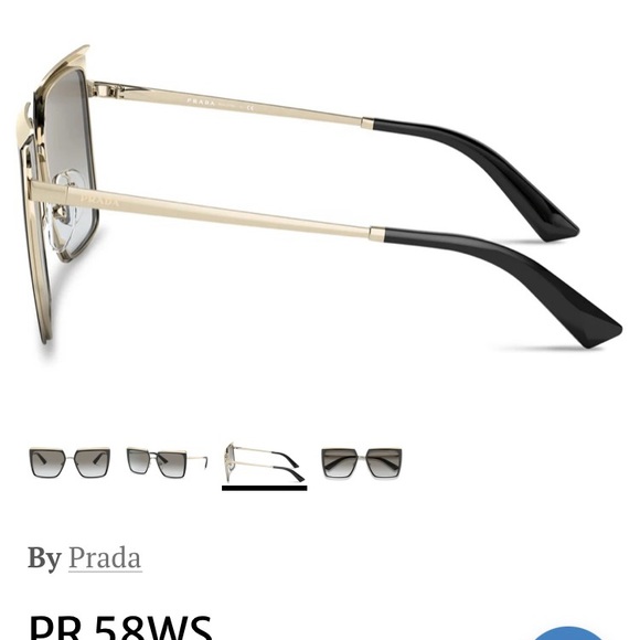 Prada Women's Sunglasses in Black and Gold with case - Picture 3 of 5